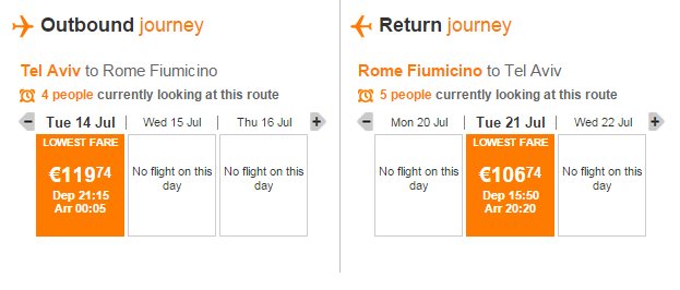 טיסות זולות לרומא