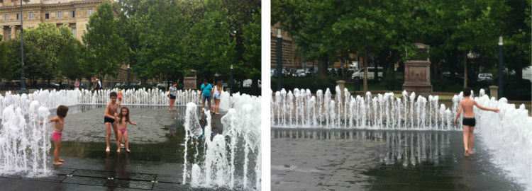 Funky interactive fountain